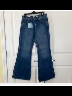 Mavi Dark Blue Wide-Leg Flare Jeans #0048